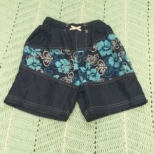 Sam Says boys hibiscus print swim shorts